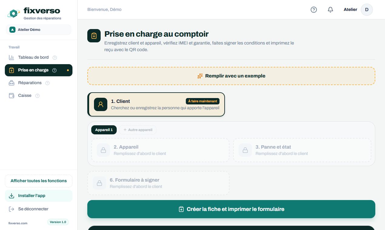 Prenez en charge un appareil en une minute