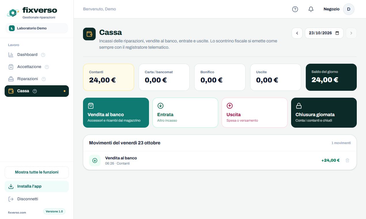 Incassi e fattura elettronica